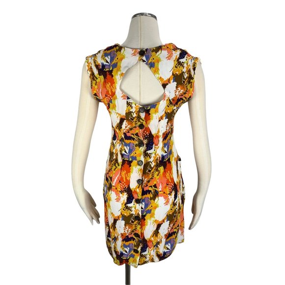 MAPLE 4 Sheath Dress Orange Sleeveless Knee Length Lined - Picture 2 of 6